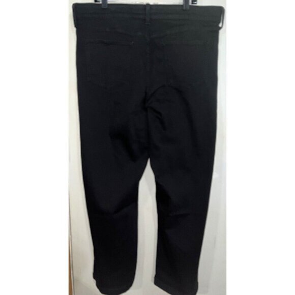 New St Johns Bay Black Denim Jeans Womens Wide Leg Stretch Size 20 - Picture 2 of 3